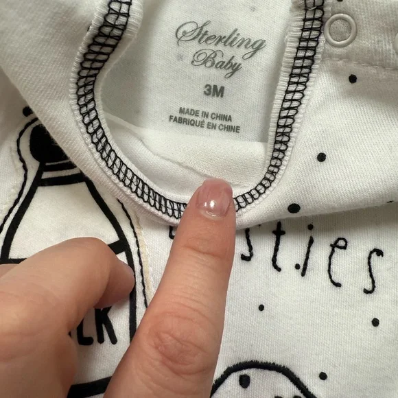 FWP White Polka Dot Baby Milk 🥛 & Cookies 🍪 One Piece - Picture 3 of 4